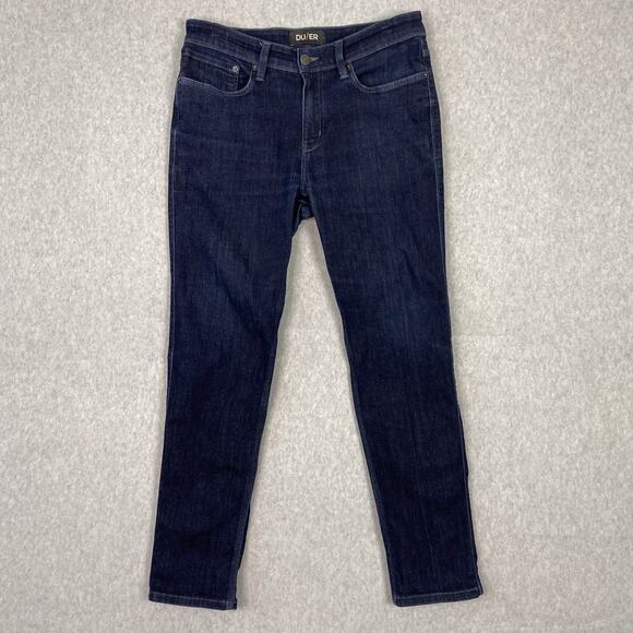 DUER Jeans Mens 32x30 Dark Wash L2X Slim Fit Blue Denim - Picture 1 of 12